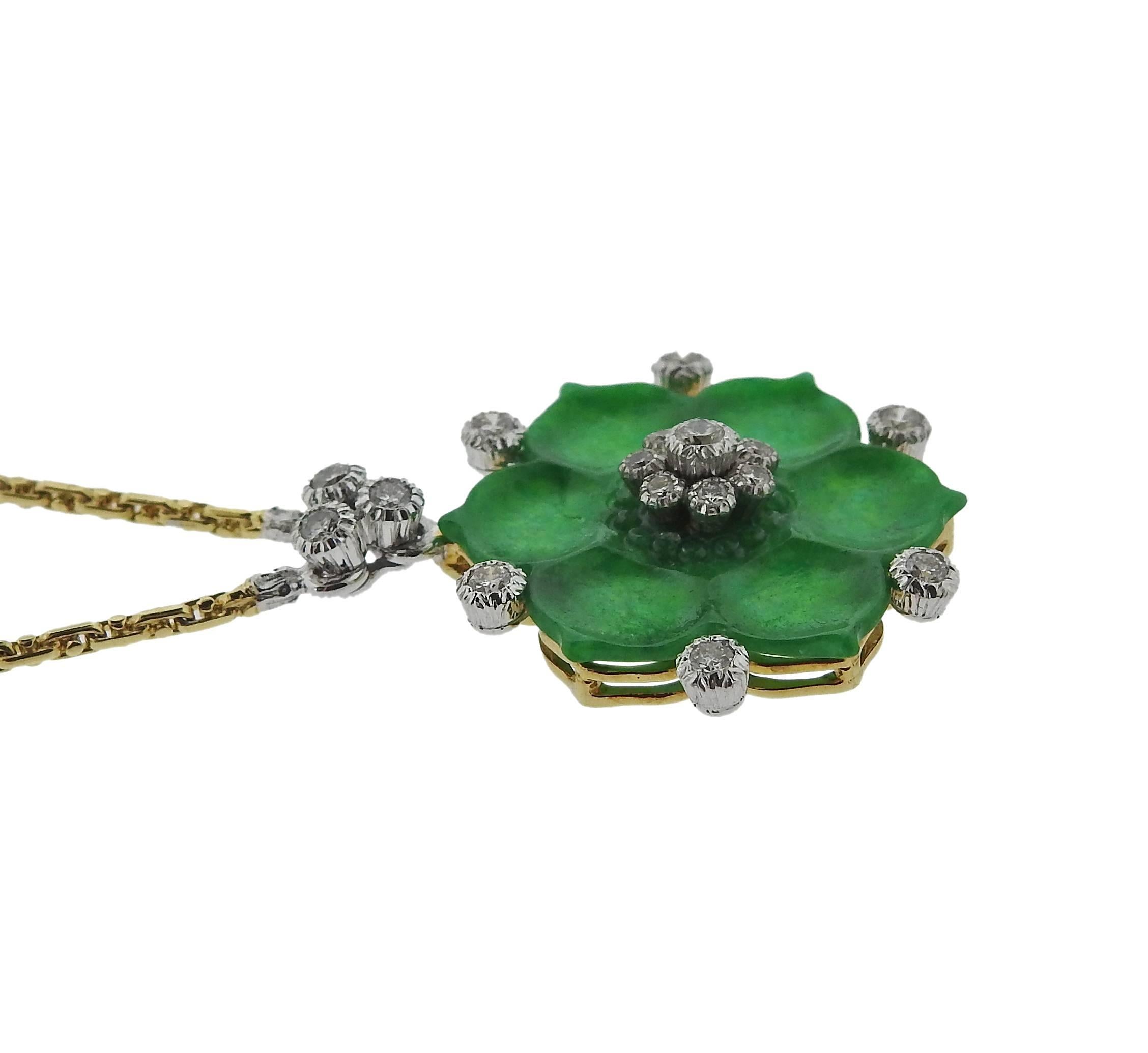 jade flower necklace