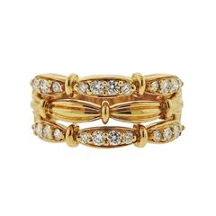 1990s Tiffany & Co. Diamond Gold Ring