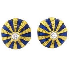 Tiffany & Co. Schlumberger Taj Mahal Diamond Gold Earrings