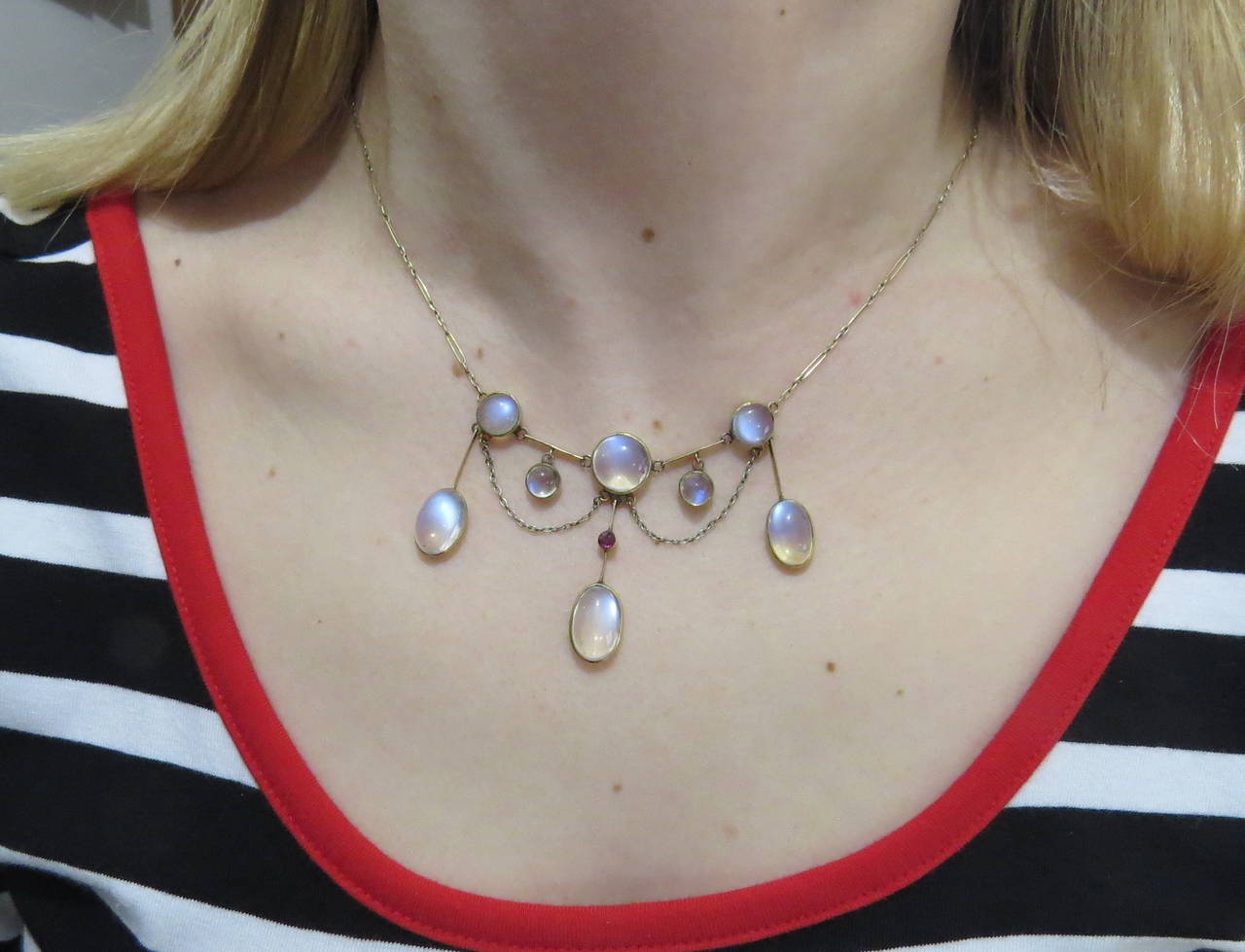 victorian moonstone necklace