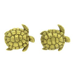 Kieselstein Cord Gold Turtle Cufflinks