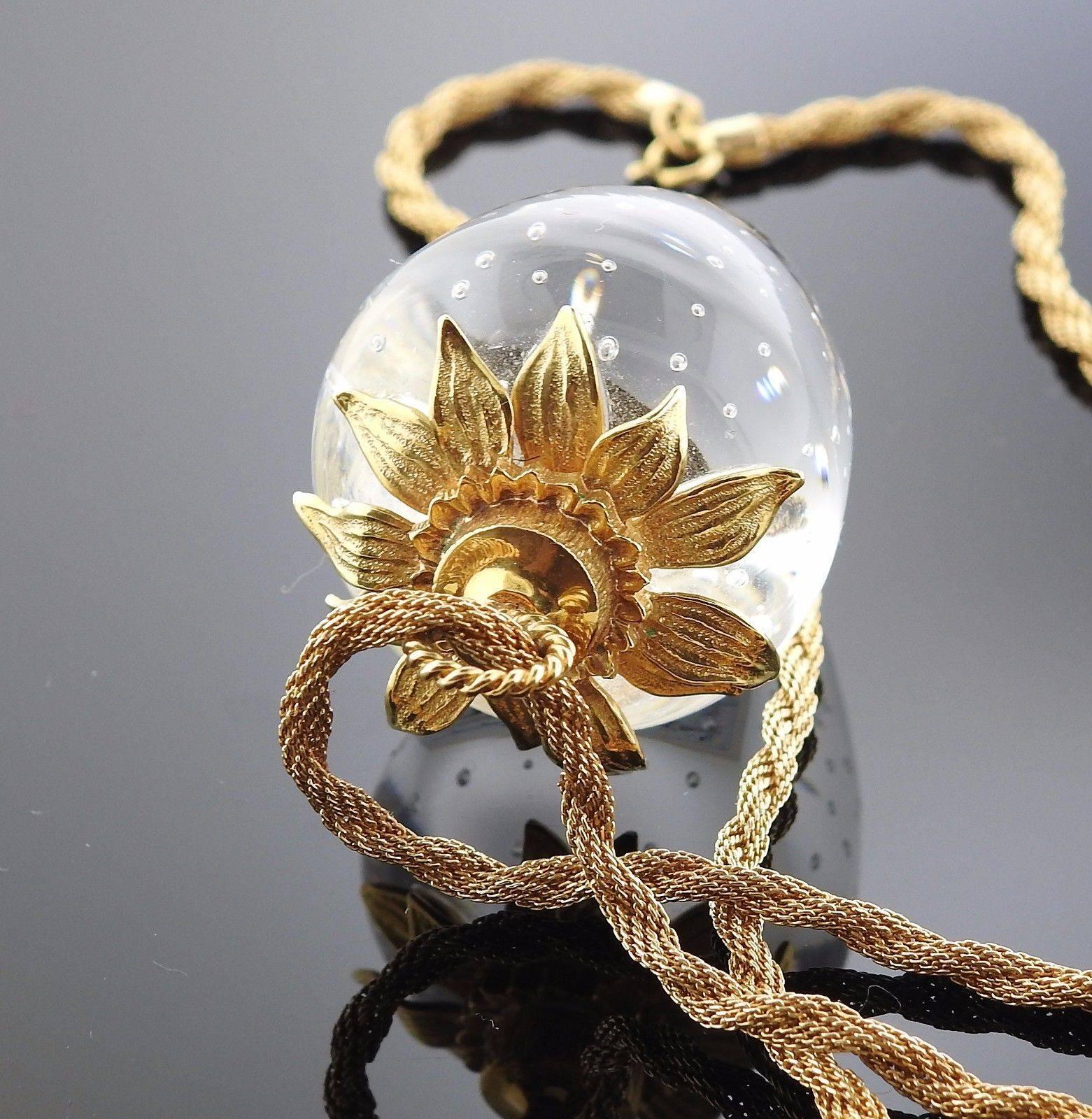 glass strawberry necklace
