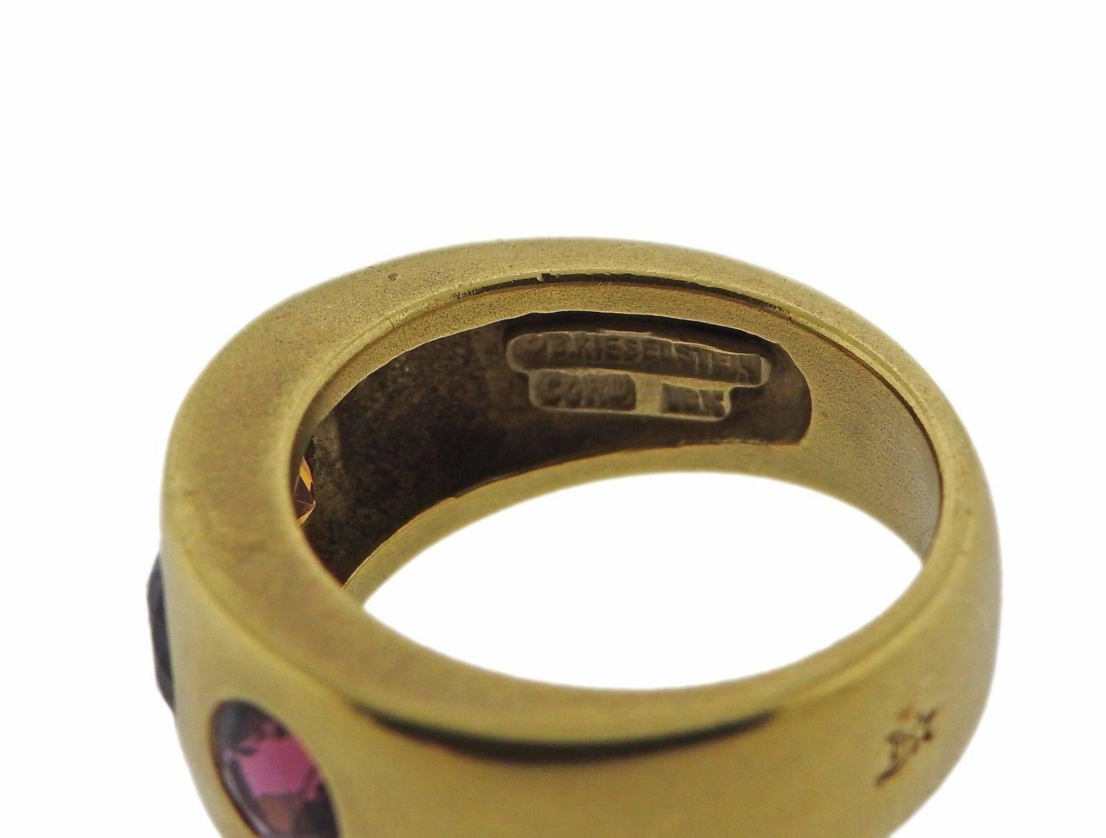 Women's Kieselstein Cord Gold Citrine Tourmaline Ring
