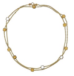 Ivanka Trump Gold Diamond Citrine Long Necklace