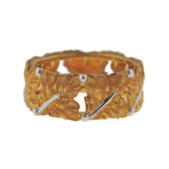 Buccellati Leaf Motif Gold Band Ring