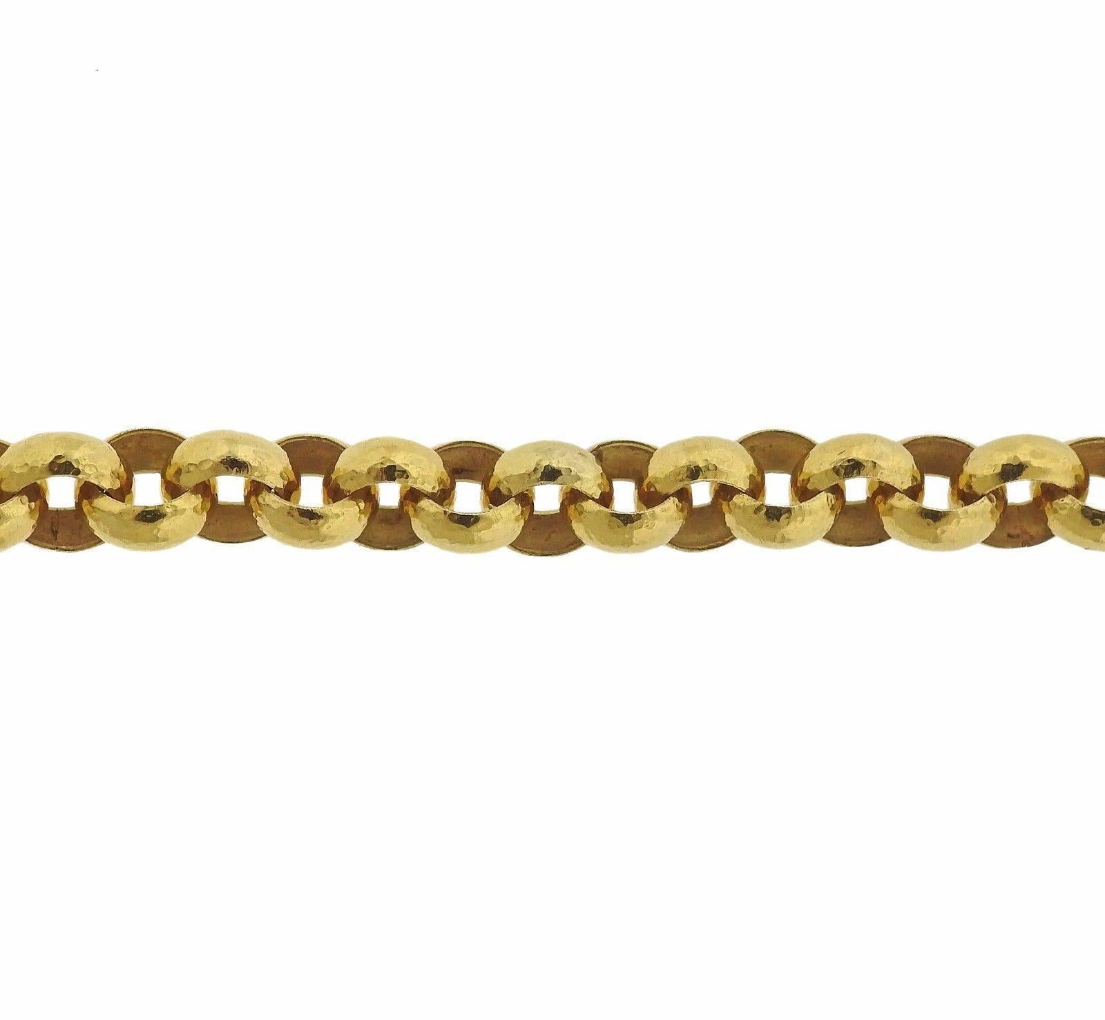 Elizabeth Locke Sapphire Gold Toggle Link Bracelet 1