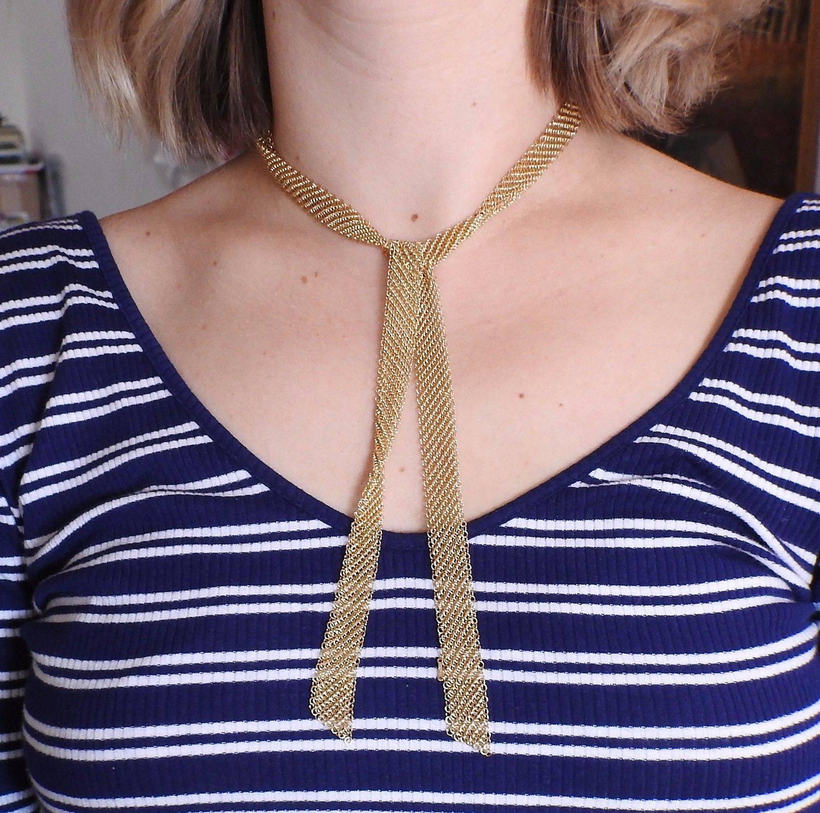 elsa peretti mesh scarf necklace