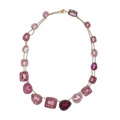 H. Stern Pink Tourmaline Gold Necklace