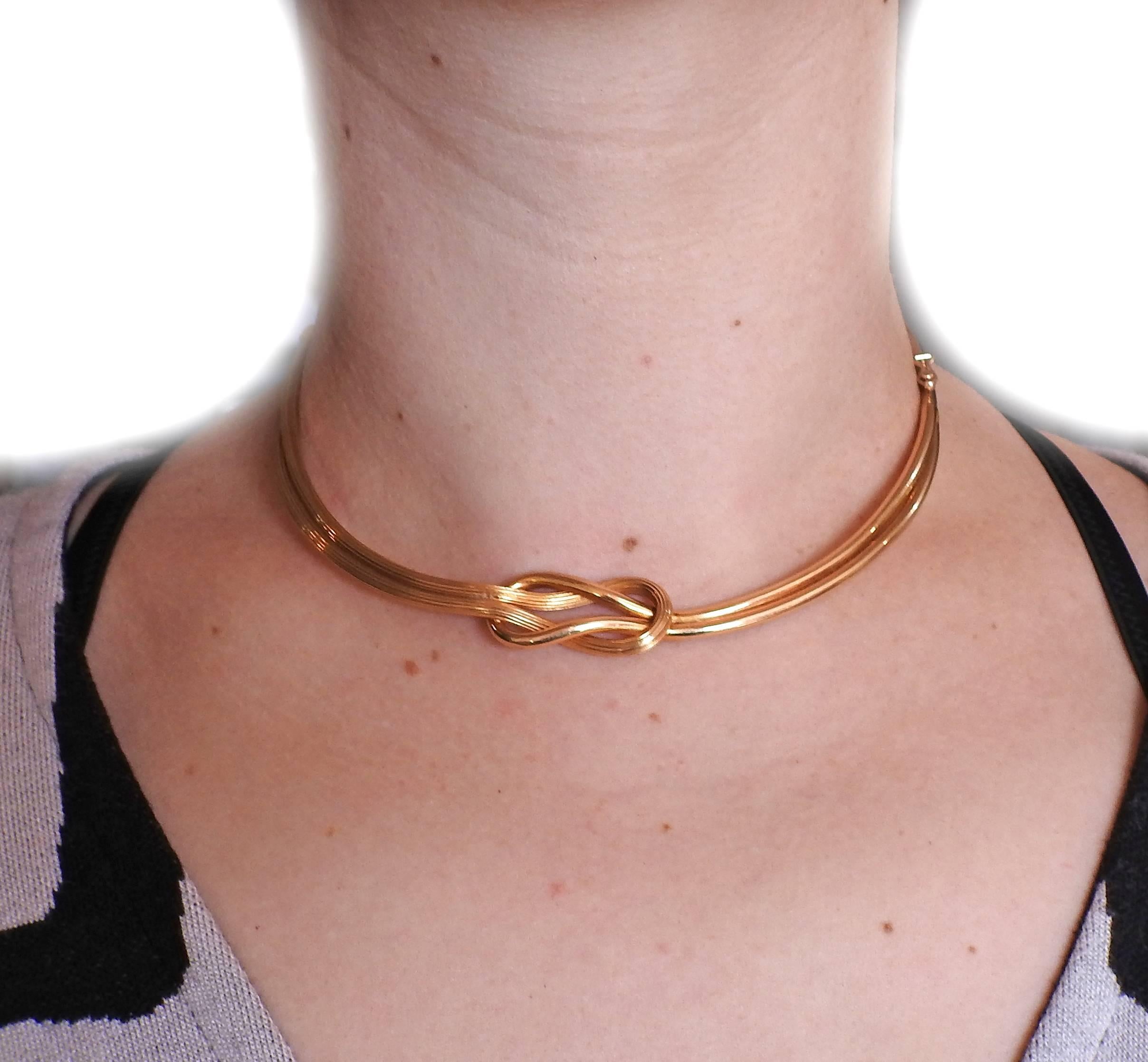 Women's Lalaounis Greece Gold Hercules Knot Necklace