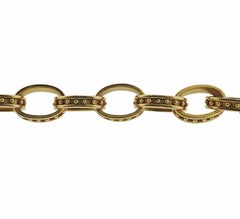 Elizabeth Locke Sapphire Gold Link Toggle Bracelet