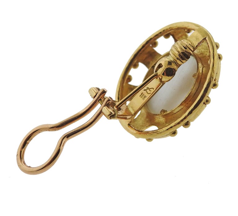 Elizabeth Locke Venetian Glass Gold Earrings 1