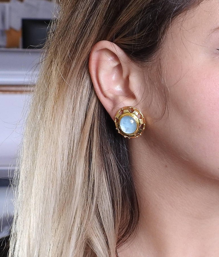 Elizabeth Locke Venetian Glass Gold Earrings 2