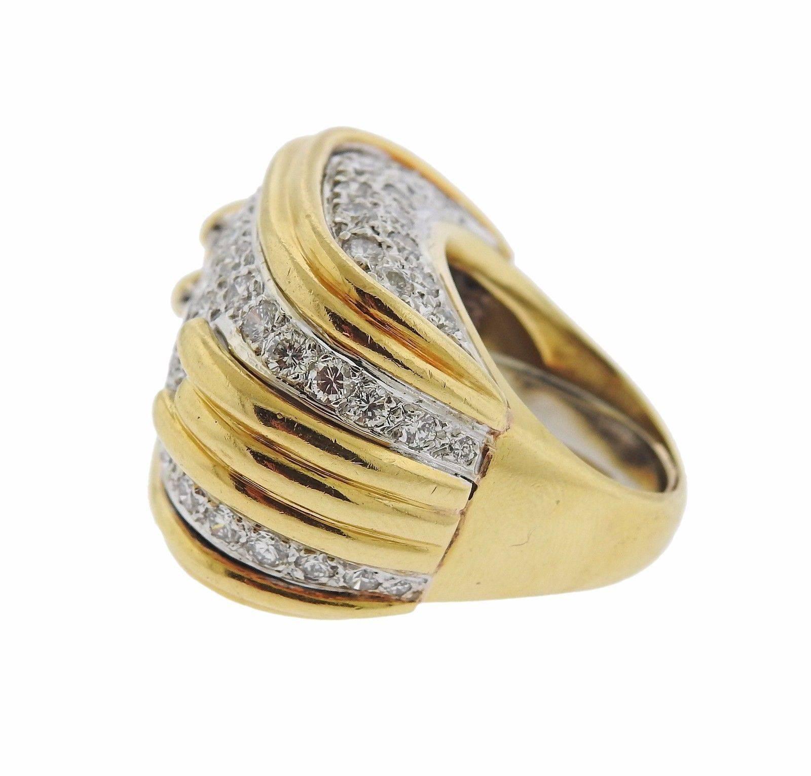  Diamond Pave Gold Cocktail Ring 2