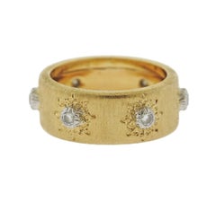 Buccellati Diamond 18 Karat Gold Wedding Band Ring
