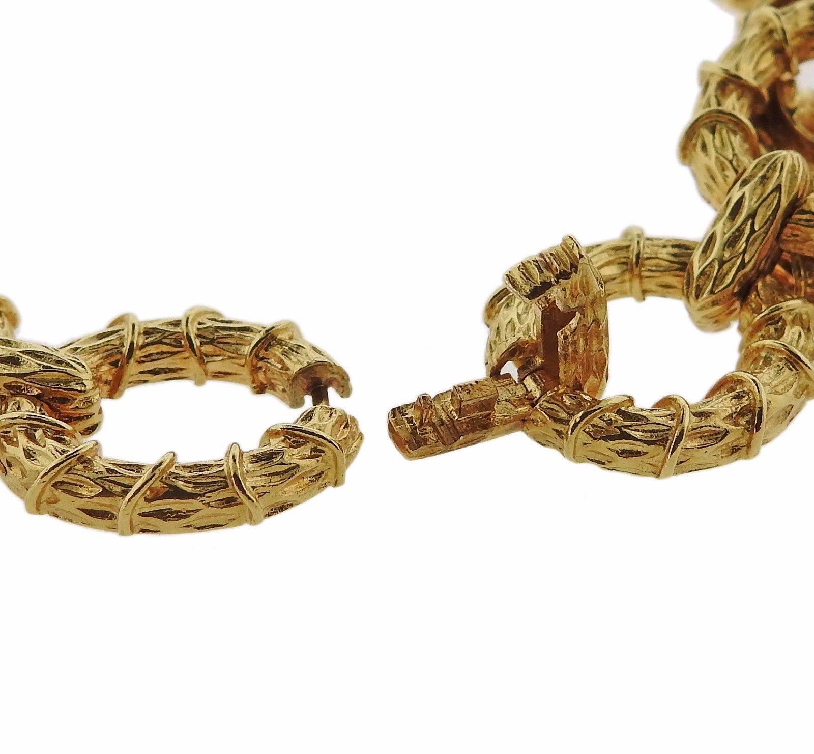 1970s Oval Link Gold Necklace Bracelet Suite 2