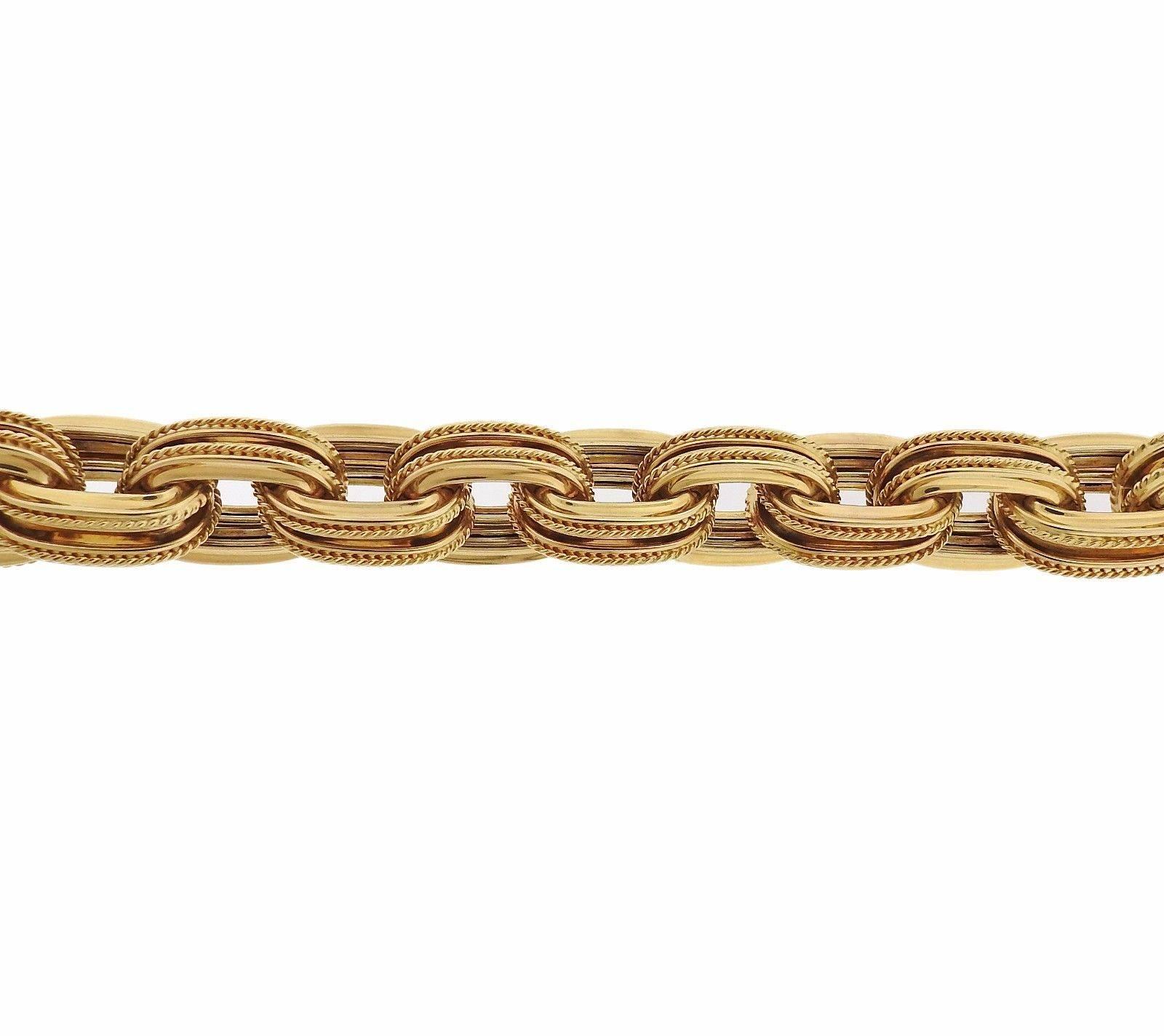 1980s Gold Link Bracelet In Excellent Condition In Lambertville, NJ