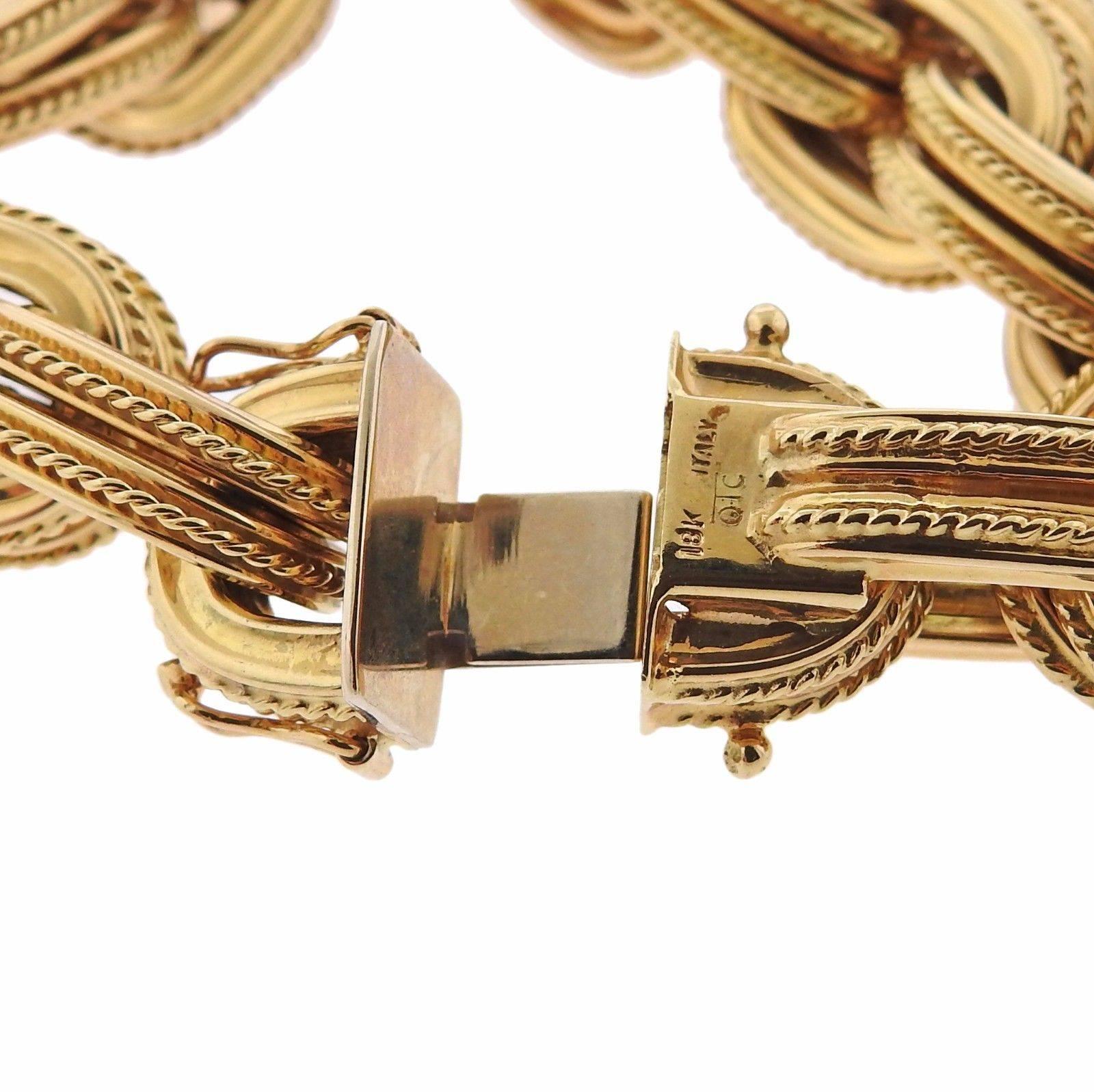 1980s Gold Link Bracelet 1