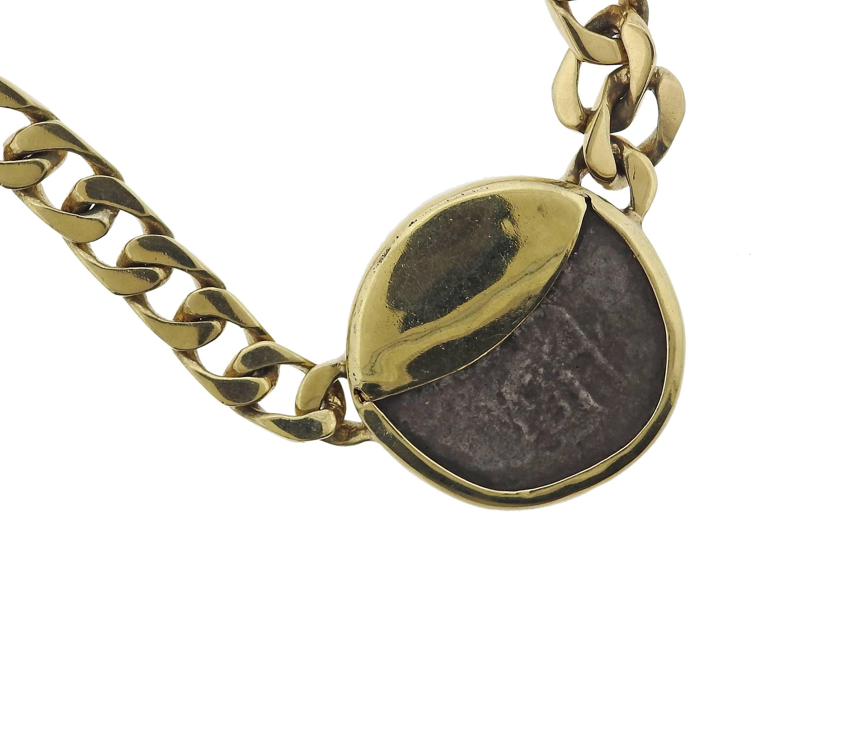 Ancient Coin Gold Pendant Necklace 1