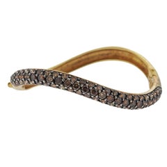 Gioia Fancy Diamond Gold Bangle Bracelet