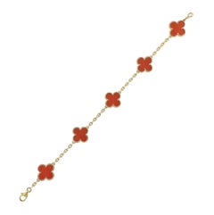 Van Cleef & Arpels Vintage Alhambra Coral Gold Bracelet