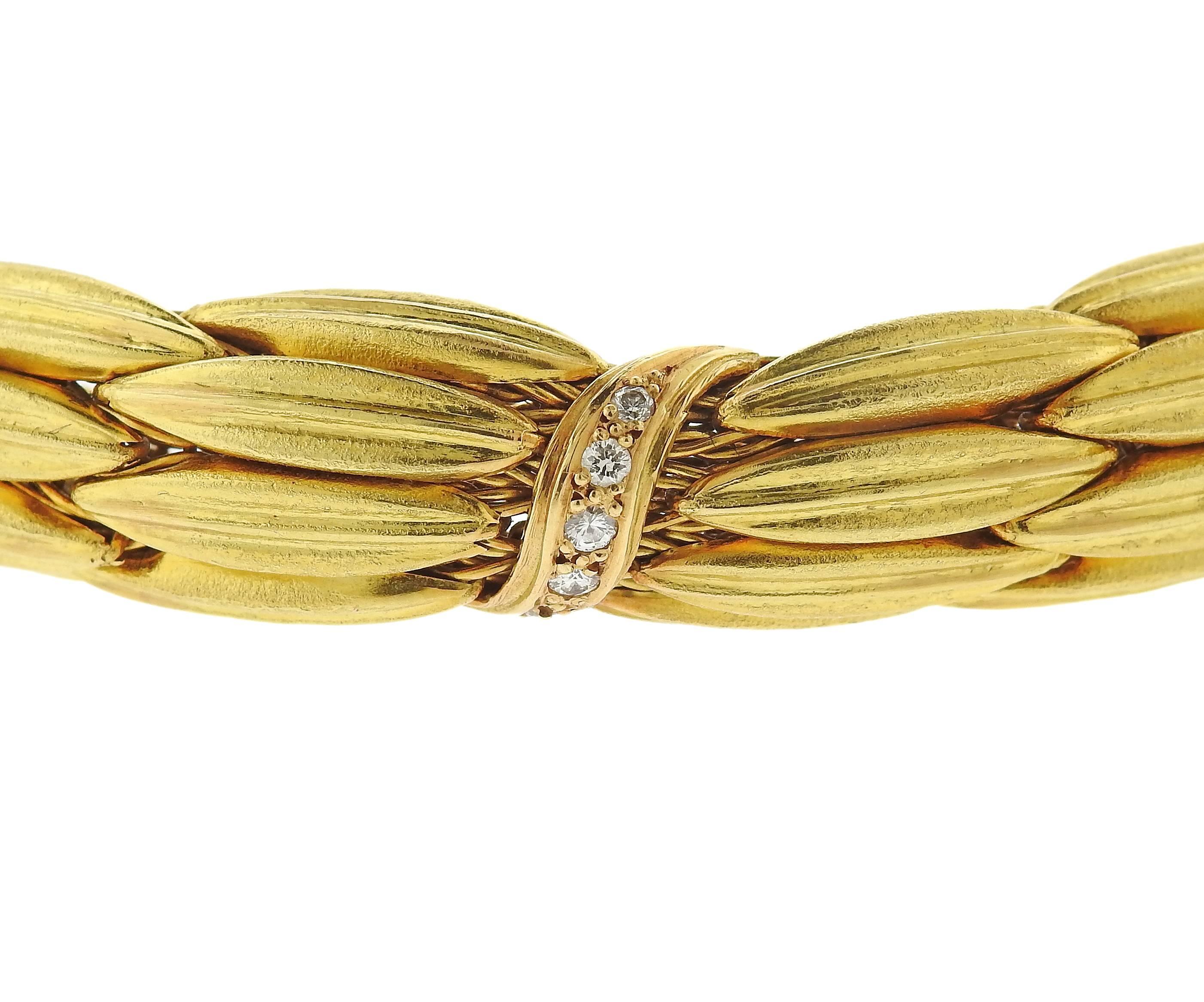 Lalaounis Greece Diamond Gold Bracelet 1