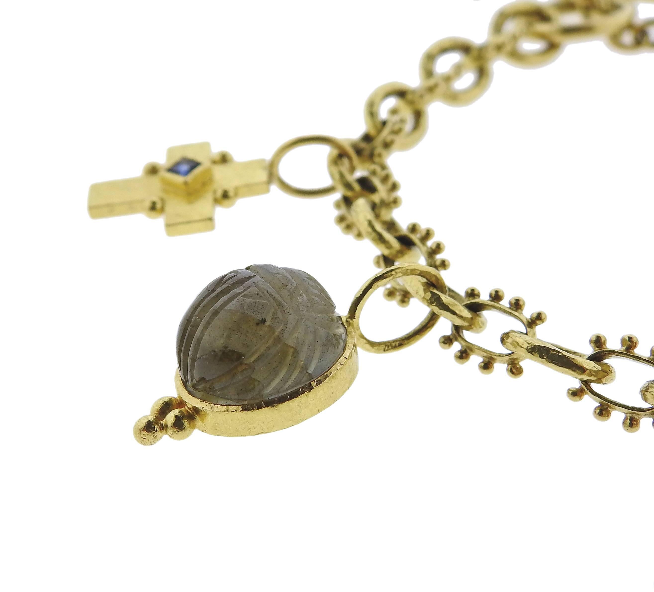 Elizabeth Locke Gold Charm Bracelet For Sale 1
