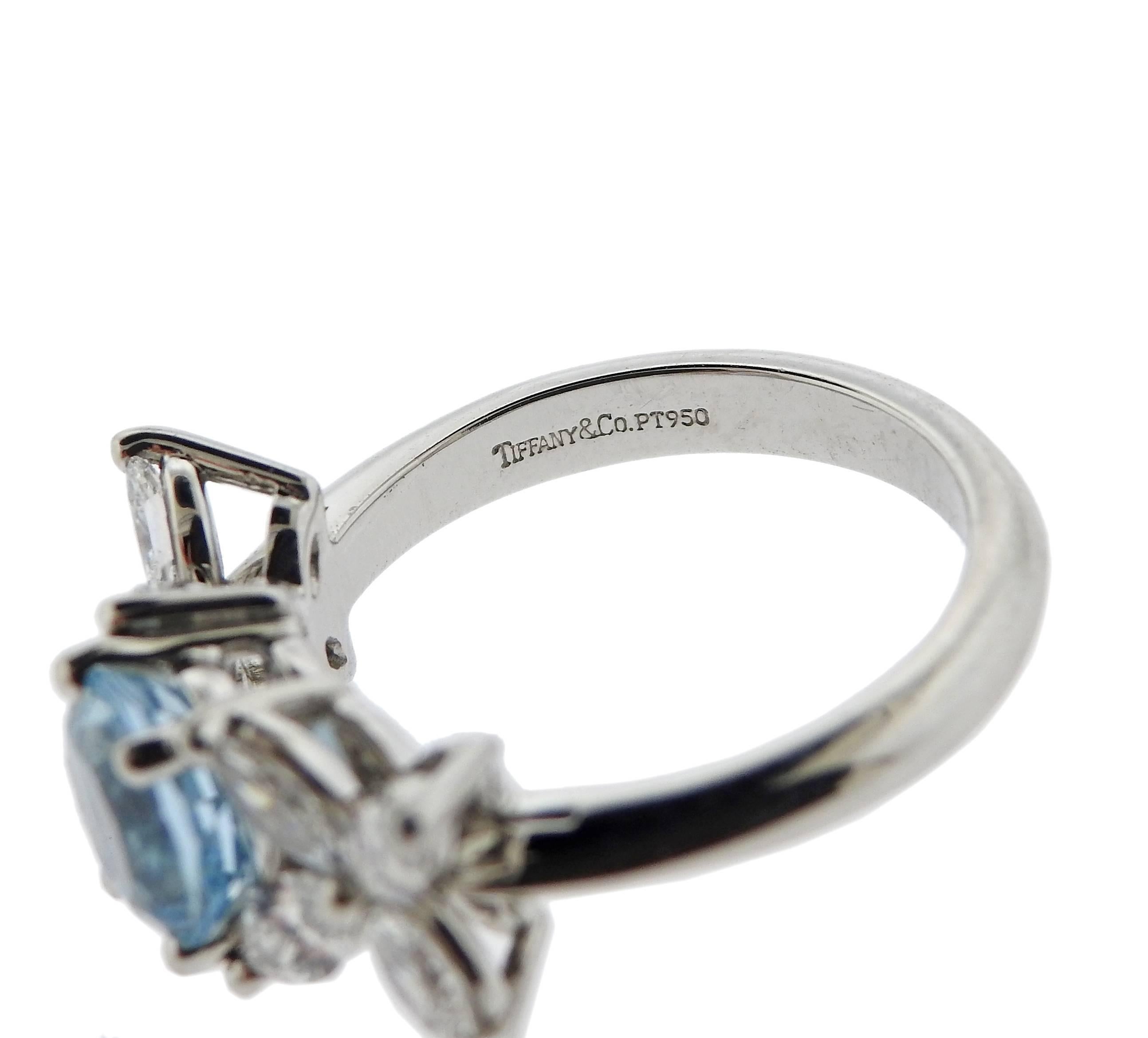 Women's Tiffany & Co. Victoria Aquamarine Diamond Platinum Ring