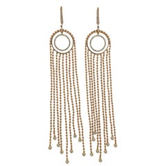Crivelli Diamond Rose Gold Long Tassel Earrings