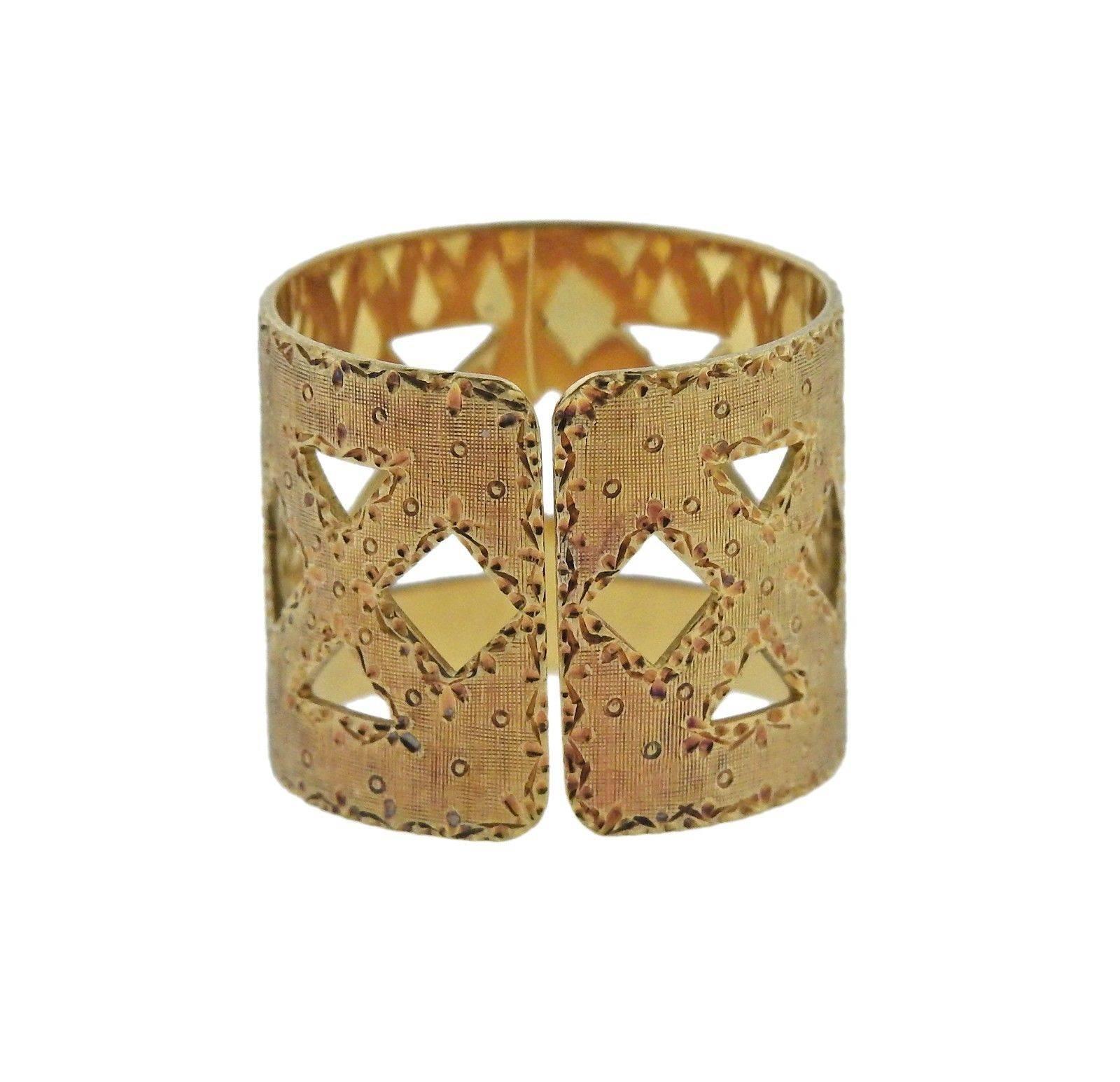 Women's Buccellati Yellow Gold Wide Band Ring