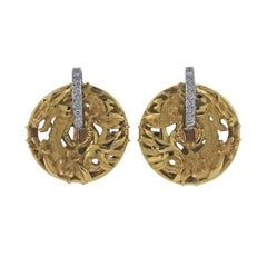Carrera Y Carrera Shanghai Diamond Gold Earrings