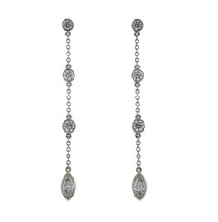 Tiffany & Co Jazz Diamond Platinum Drop Earrings