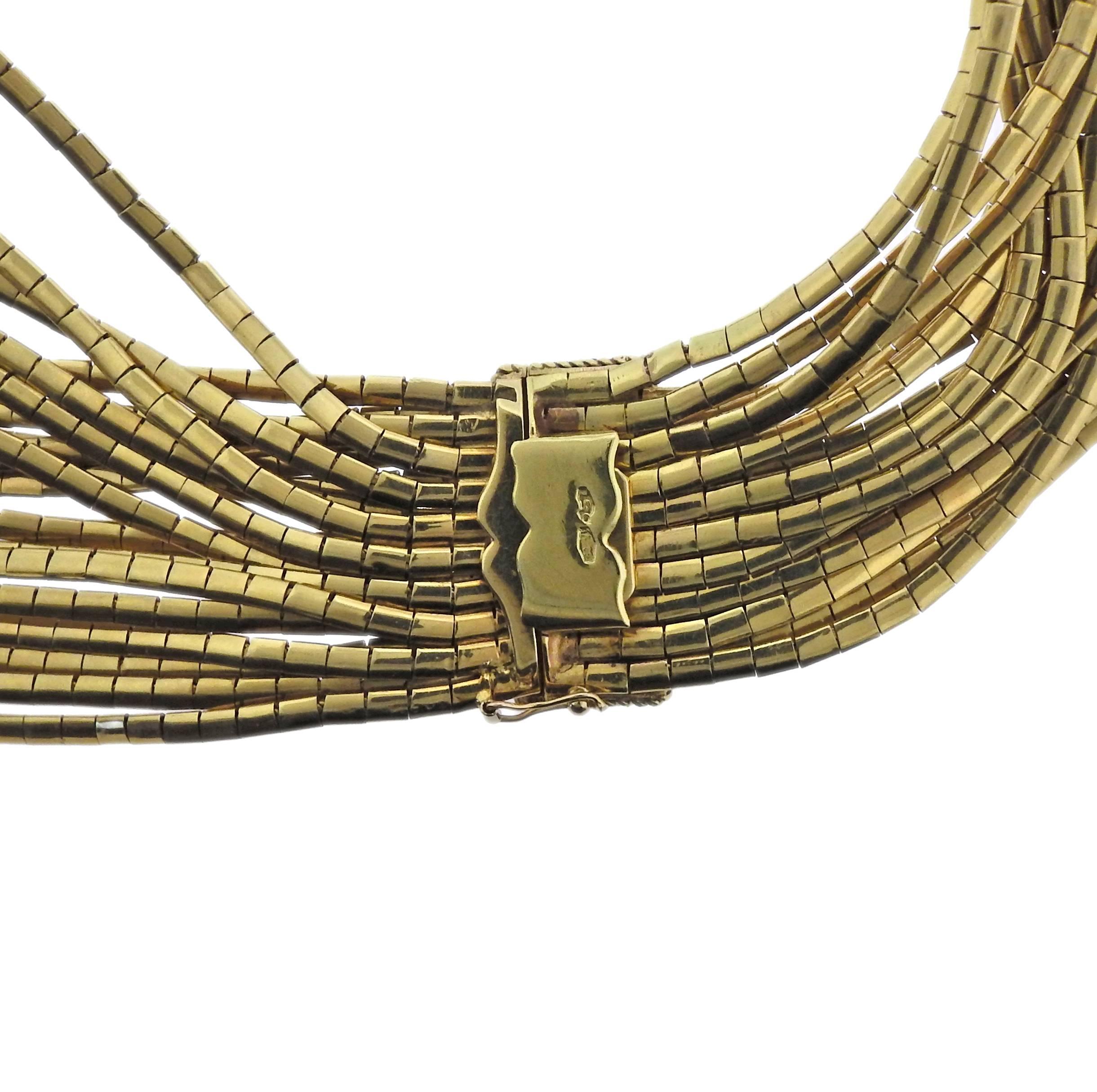 1960s Ruby Gold Spaghetti Necklace 1