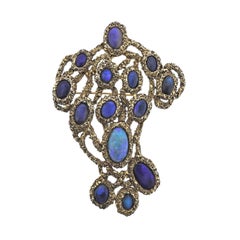 Gilbert Albert Opal Gold Large Brooch