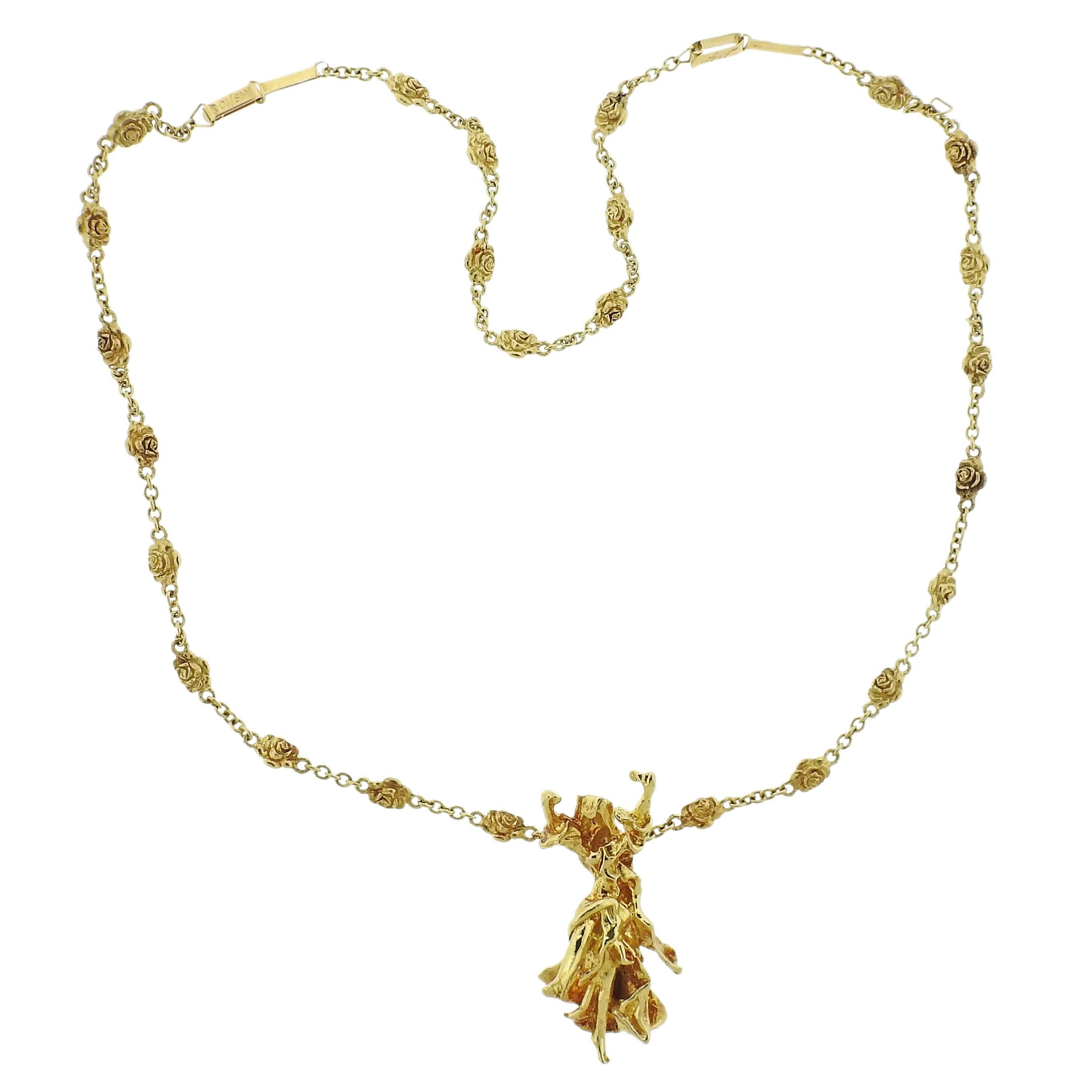 Salvador Dali Gold Carmen La Clotalos Necklace