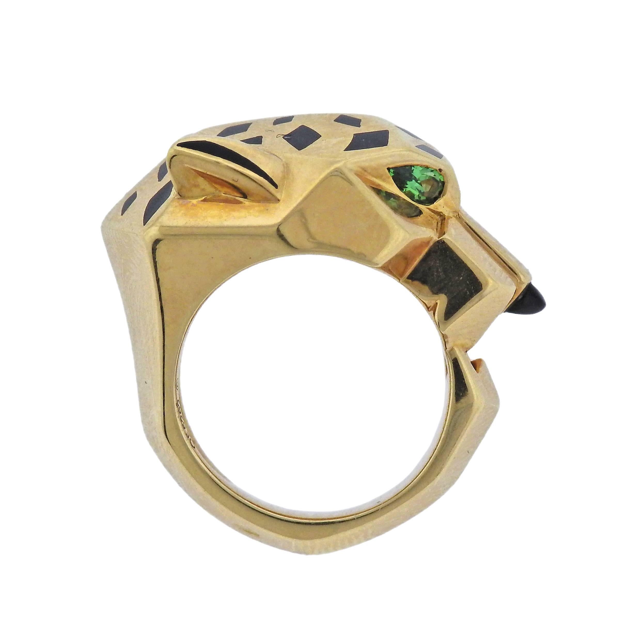 Cartier Panthere Emerald Gold Ring 1