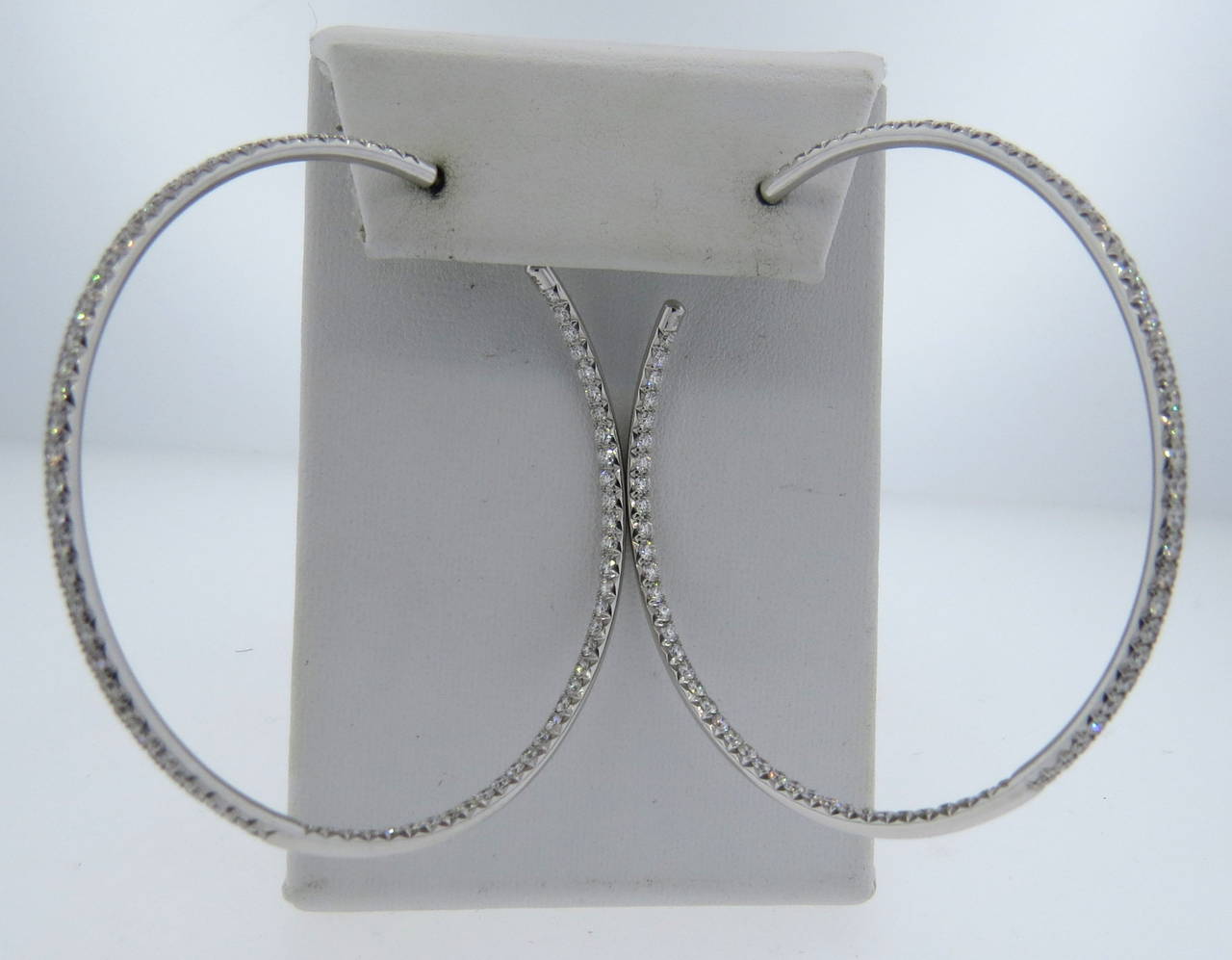 large diamond hoop earrings inside out