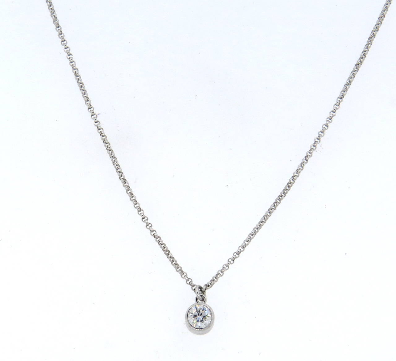 Chopard Diamond Solitaire Pendant Necklace In Excellent Condition In Lambertville, NJ
