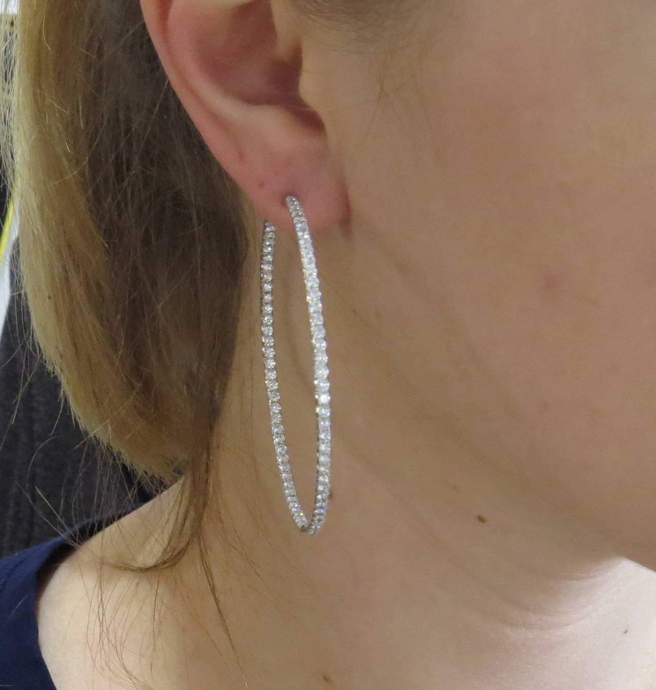 chopard diamond hoop earrings