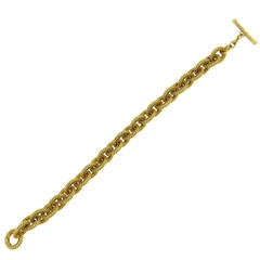 1970s Tiffany & Co. Gold Link Toggle Bracelet