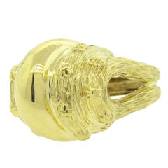 1970s Bold Large Gold Dome Ring