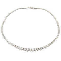 Roberto Coin 10 Carat Diamond Gold Riviere Necklace
