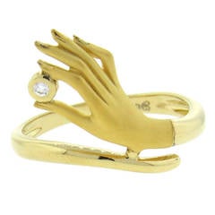 Carrera Y Carrera Bonadea Diamond Gold Hand Ring
