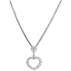 Impressive Chopard Diamond Gold Heart Pendant Necklace