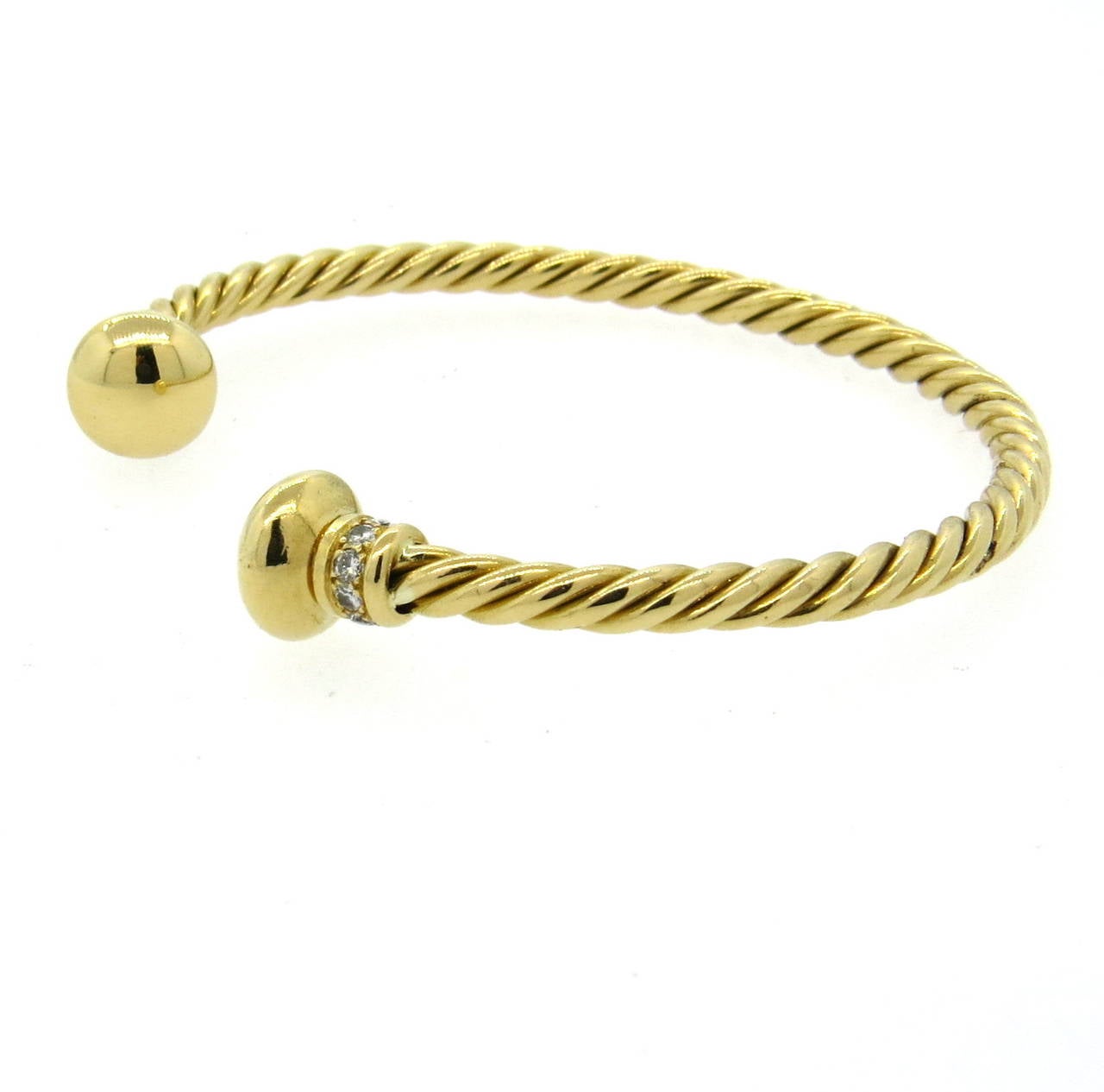 Bulgari Diamond Gold Cuff Bracelet 2