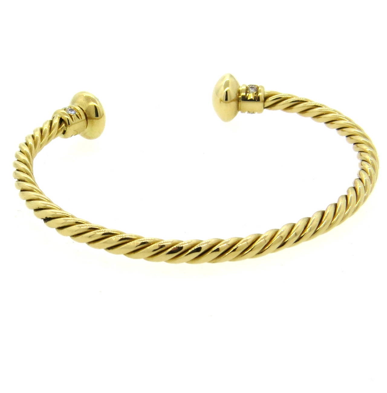 Women's Bulgari Diamond Gold Cuff Bracelet