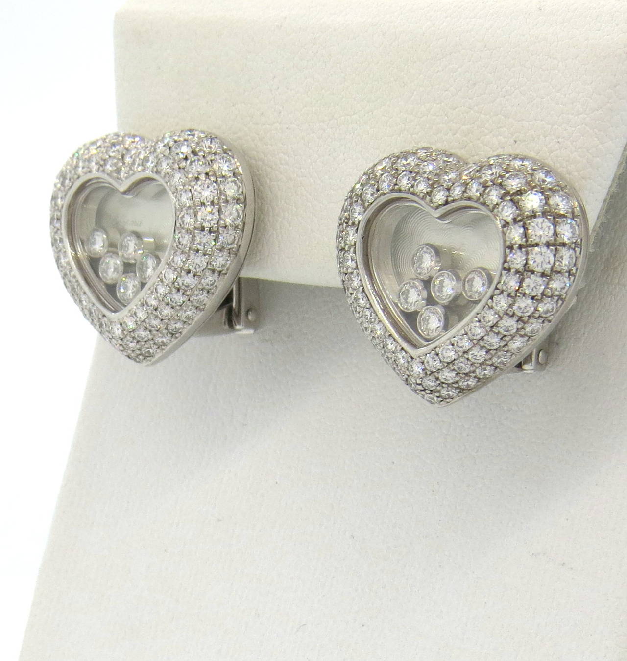 chopard diamond heart earrings