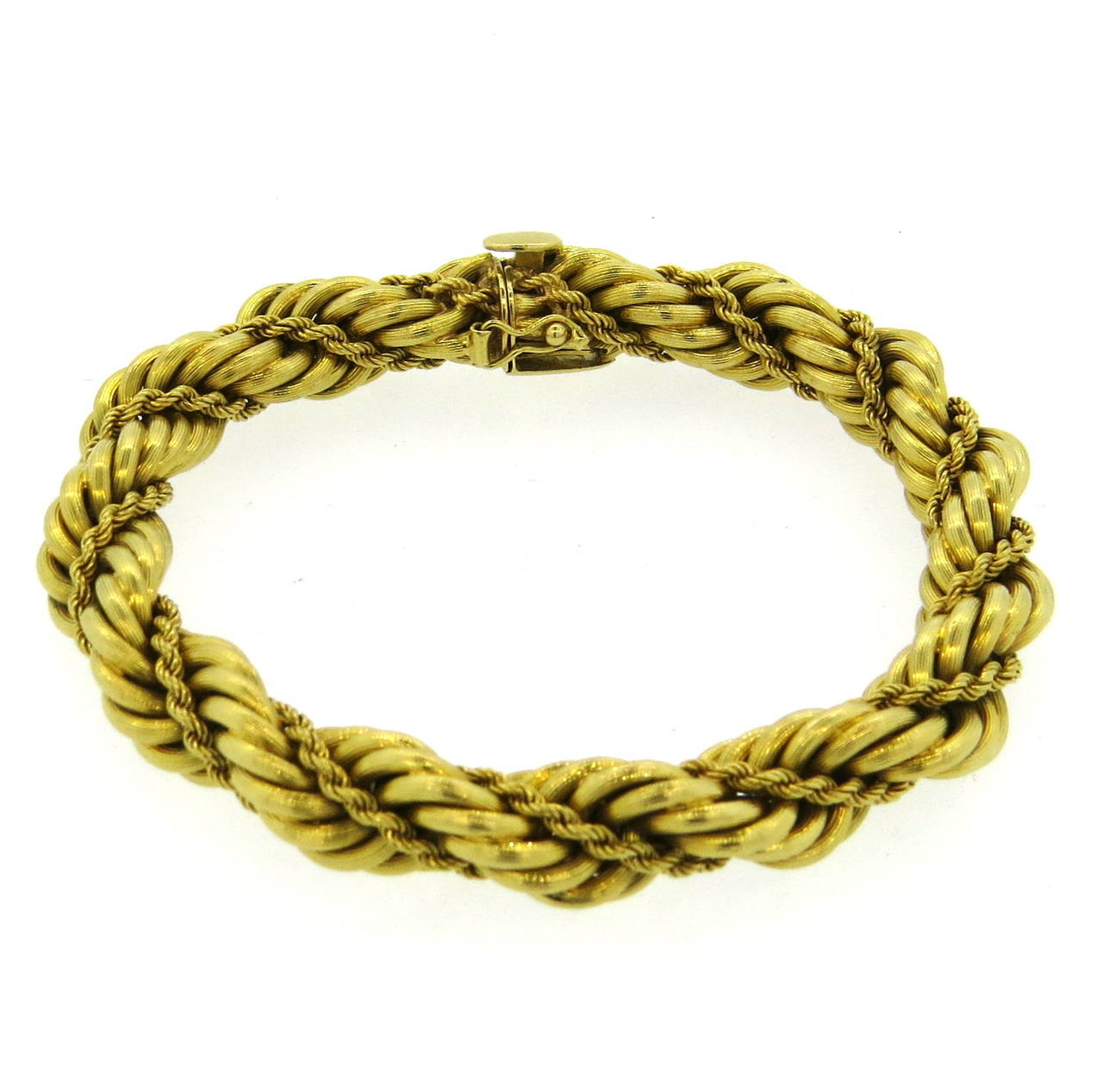 1960s Gold Rope Bracelet at 1stDibs