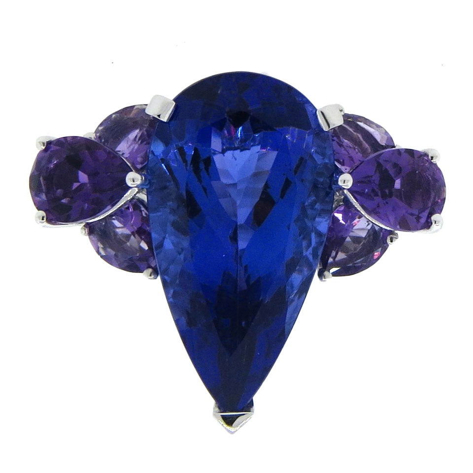 Chopard Tanzanite Amethyst Gold Ring