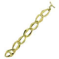 Tiffany & Co. Elsa Peretti Gold Link Toggle Bracelet