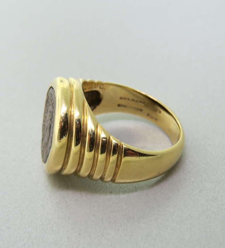 Women's Bulgari Ancient Coin Gold Ring